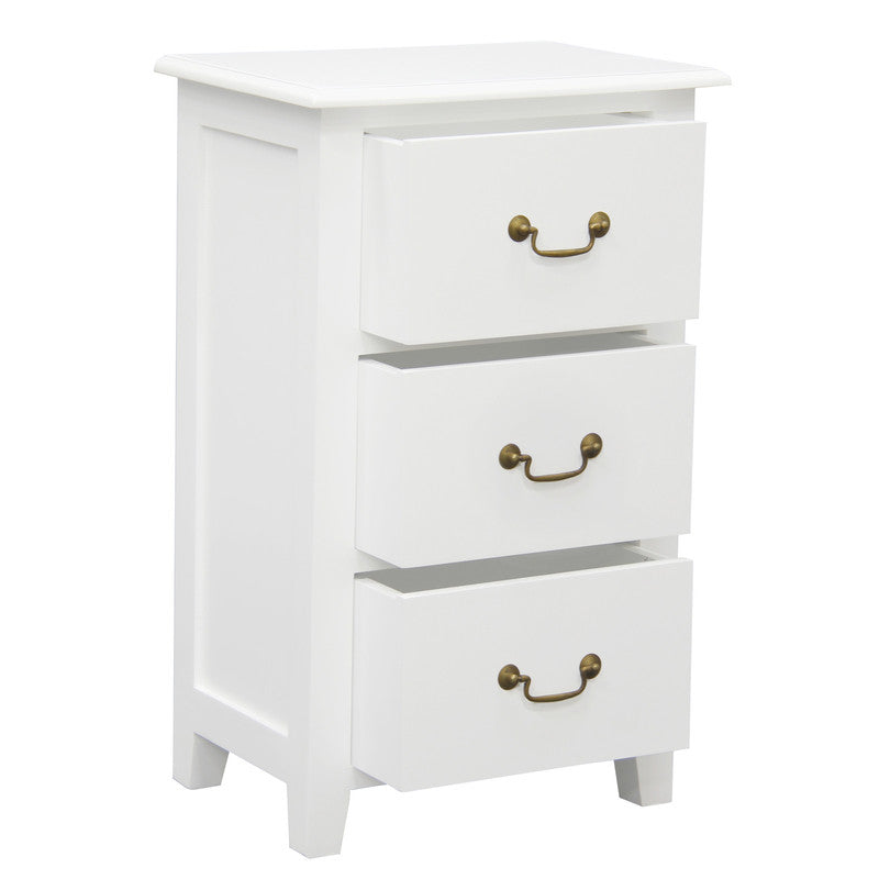 Tasmania 3 Drawer Lamp Table (White) V199-LT003PNWH