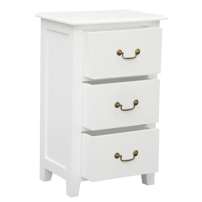 Tasmania 3 Drawer Lamp Table (White) V199-LT003PNWH