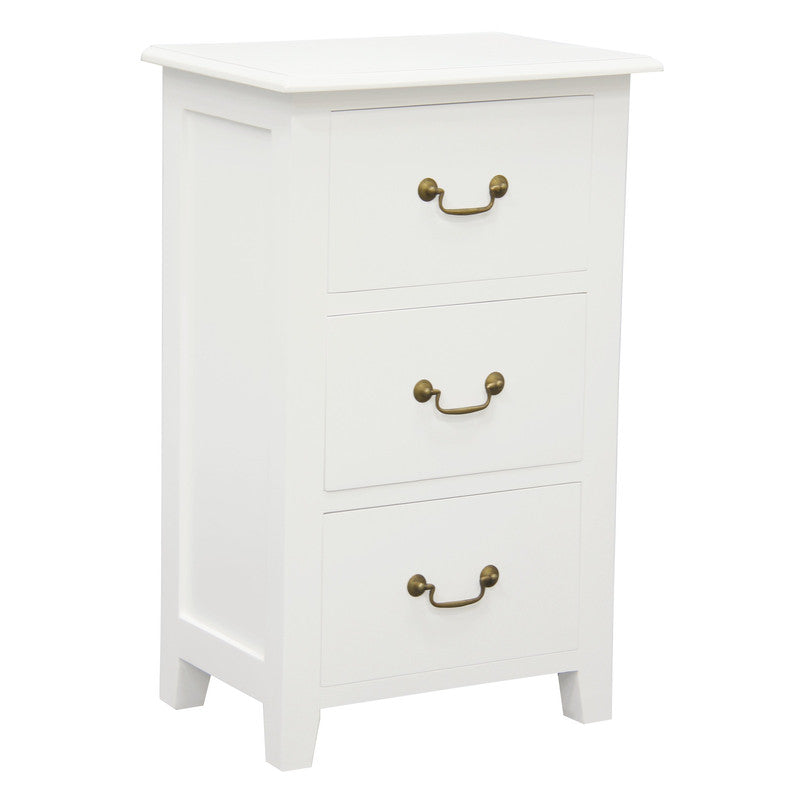 Tasmania 3 Drawer Lamp Table (White) V199-LT003PNWH