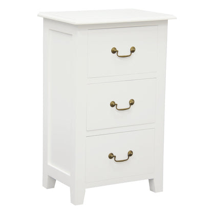 Tasmania 3 Drawer Lamp Table (White) V199-LT003PNWH