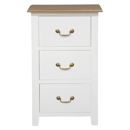 Tasmania 3 Drawer Lamp Table (White Caramel) V199-LT003PNWR
