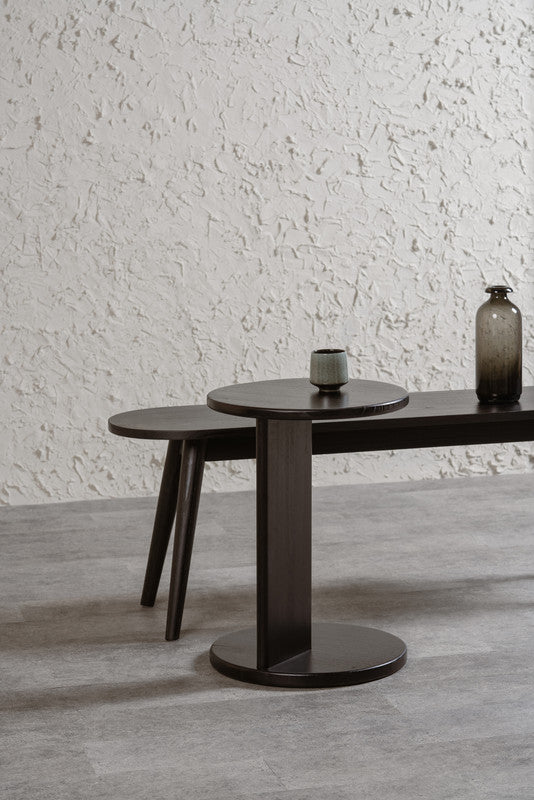 Brentwood Round Solid Timber Lamp Table (Black) V199-LT040BWB