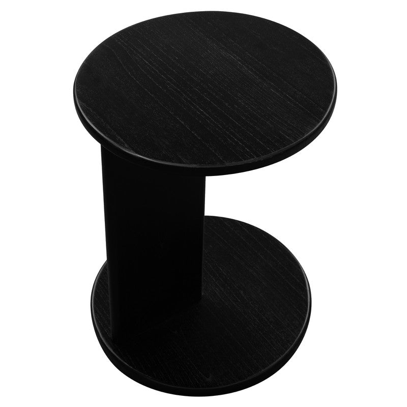 Brentwood Round Solid Timber Lamp Table (Black) V199-LT040BWB