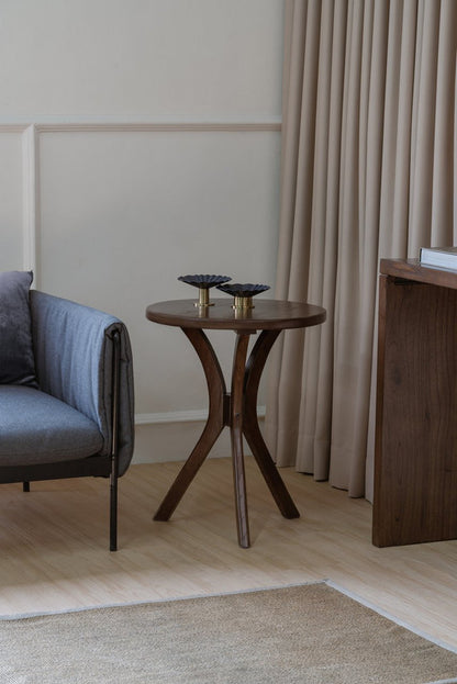 Gatsby Round Side Table - Small (Walnut) V199-LT048GTYWN