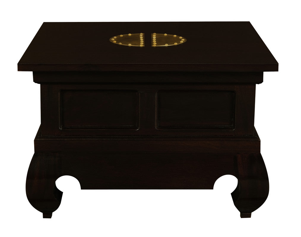 Dynasty Solid Mahogany Timber Lamp Table 60 x 60 cm (Chocolate) V199-LT6060CSNC