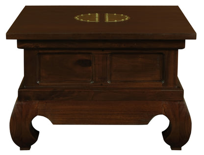 Dynasty Solid Mahogany Timber Lamp Table 60 x 60 cm (Mahogany) V199-LT6060CSNM