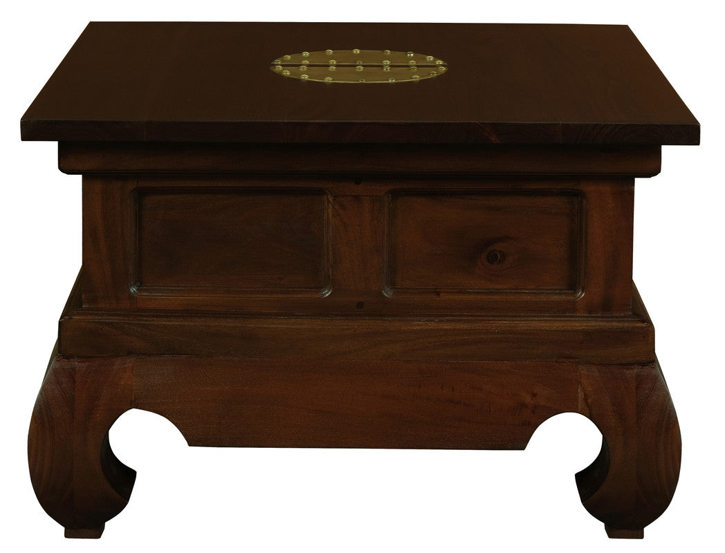 Dynasty Solid Mahogany Timber Lamp Table 60 x 60 cm (Mahogany) V199-LT6060CSNM