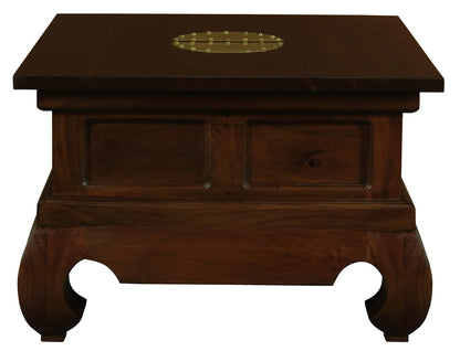 Dynasty Solid Mahogany Timber Lamp Table 60 x 60 cm (Mahogany) V199-LT6060CSNM