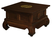Dynasty Solid Mahogany Timber Lamp Table 60 x 60 cm (Mahogany) V199-LT6060CSNM