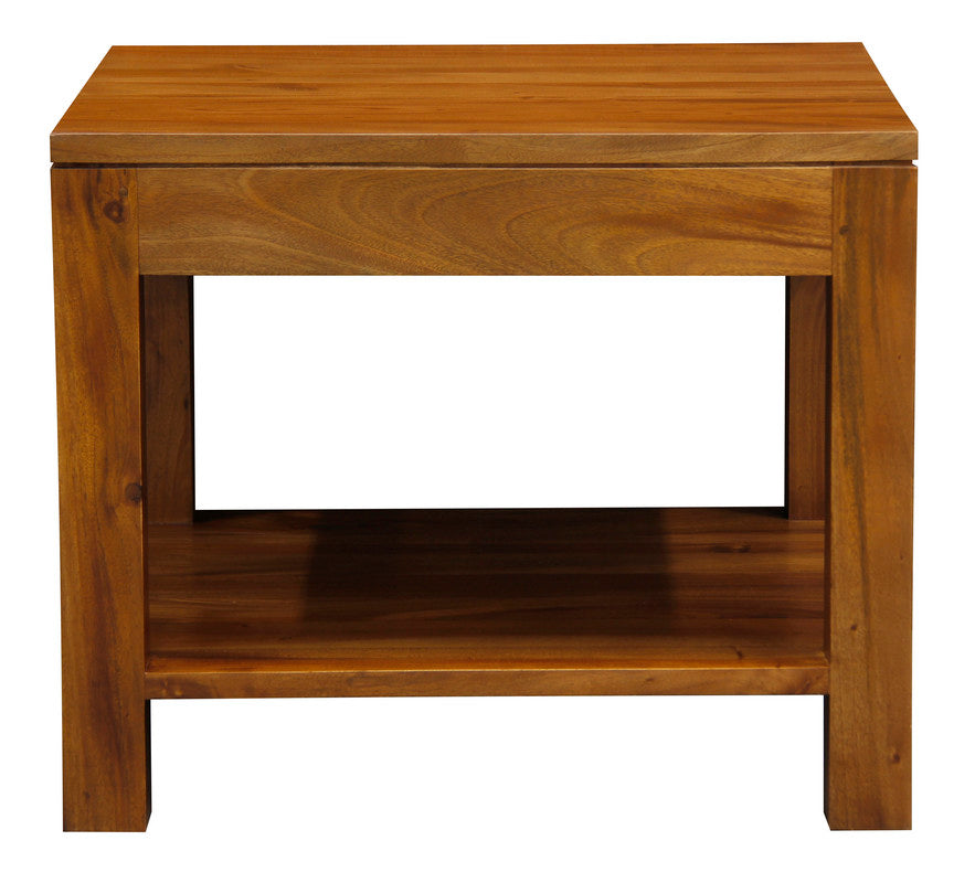 Amsterdam Solid Mahogany Timber Lamp Table 60 x 60 cm (Light Pecan) V199-LT6060TALP