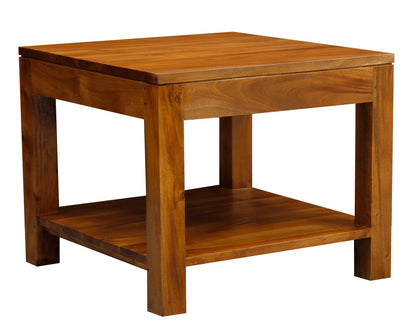 Amsterdam Solid Mahogany Timber Lamp Table 60 x 60 cm (Light Pecan) V199-LT6060TALP