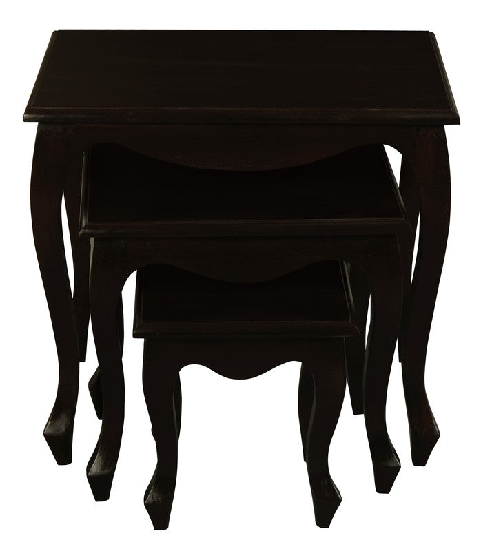 Queen Ann Nest of Table Set of 3 (Chocolate) V199-NT300QAC