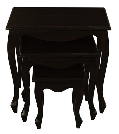 Queen Ann Nest of Table Set of 3 (Chocolate) V199-NT300QAC