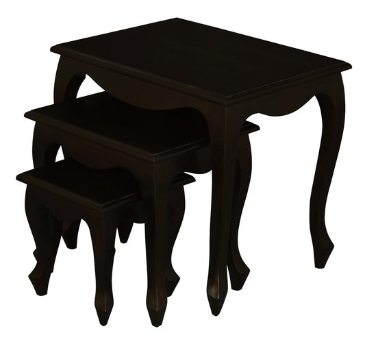 Queen Ann Nest of Table Set of 3 (Chocolate) V199-NT300QAC