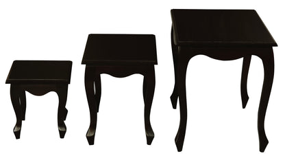 Queen Ann Nest of Table Set of 3 (Chocolate) V199-NT300QAC