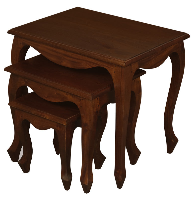 Queen Ann Nest of Table Set of 3 (Mahogany) V199-NT300QAM