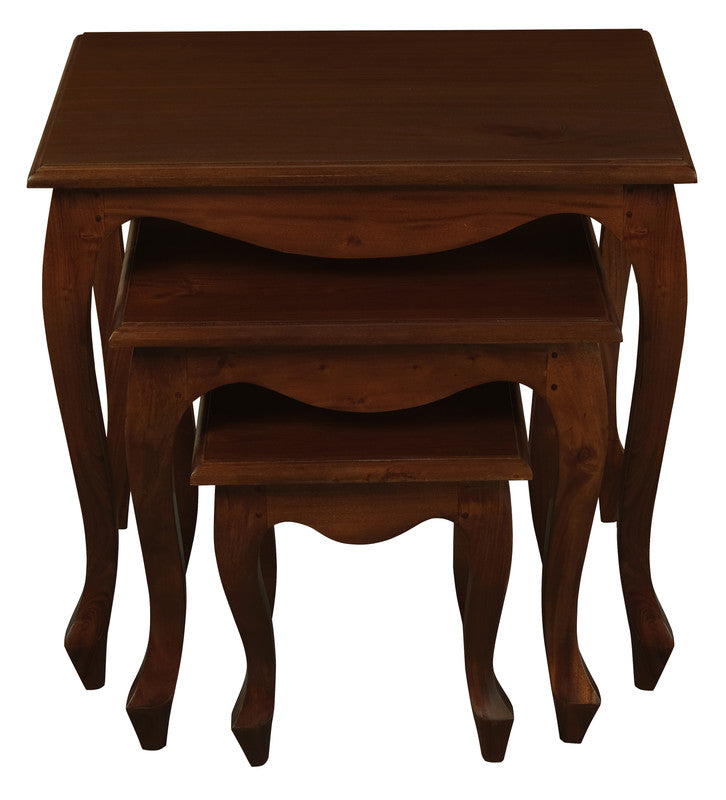 Queen Ann Nest of Table Set of 3 (Mahogany) V199-NT300QAM