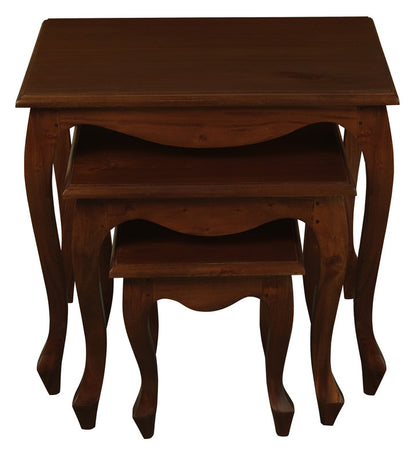 Queen Ann Nest of Table Set of 3 (Mahogany) V199-NT300QAM