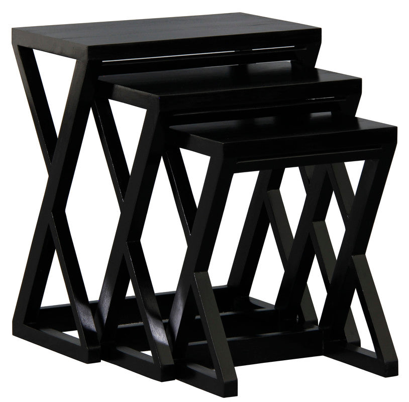 Manhattan Nest of Tables - Set of 3 (Black) V199-NT300ZB