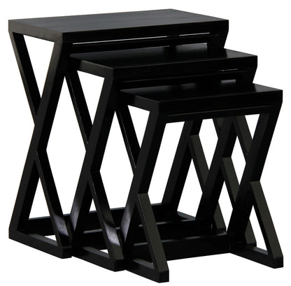 Manhattan Nest of Tables - Set of 3 (Black) V199-NT300ZB