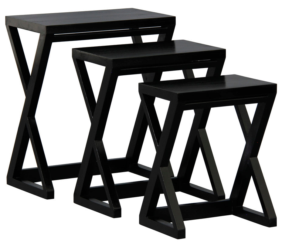 Manhattan Nest of Tables - Set of 3 (Black) V199-NT300ZB