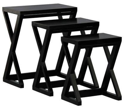 Manhattan Nest of Tables - Set of 3 (Black) V199-NT300ZB