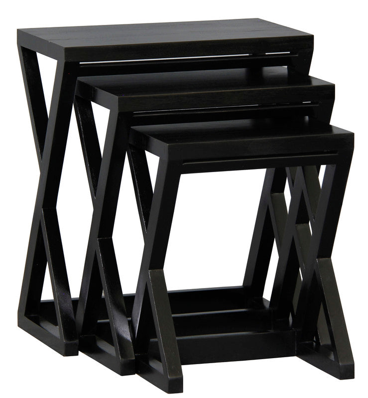 Manhattan Nest of Tables - Set of 3 (Black) V199-NT300ZB