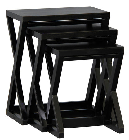 Manhattan Nest of Tables - Set of 3 (Black) V199-NT300ZB