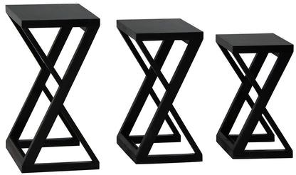 Manhattan Nest of Tables - Set of 3 (Black) V199-NT300ZB