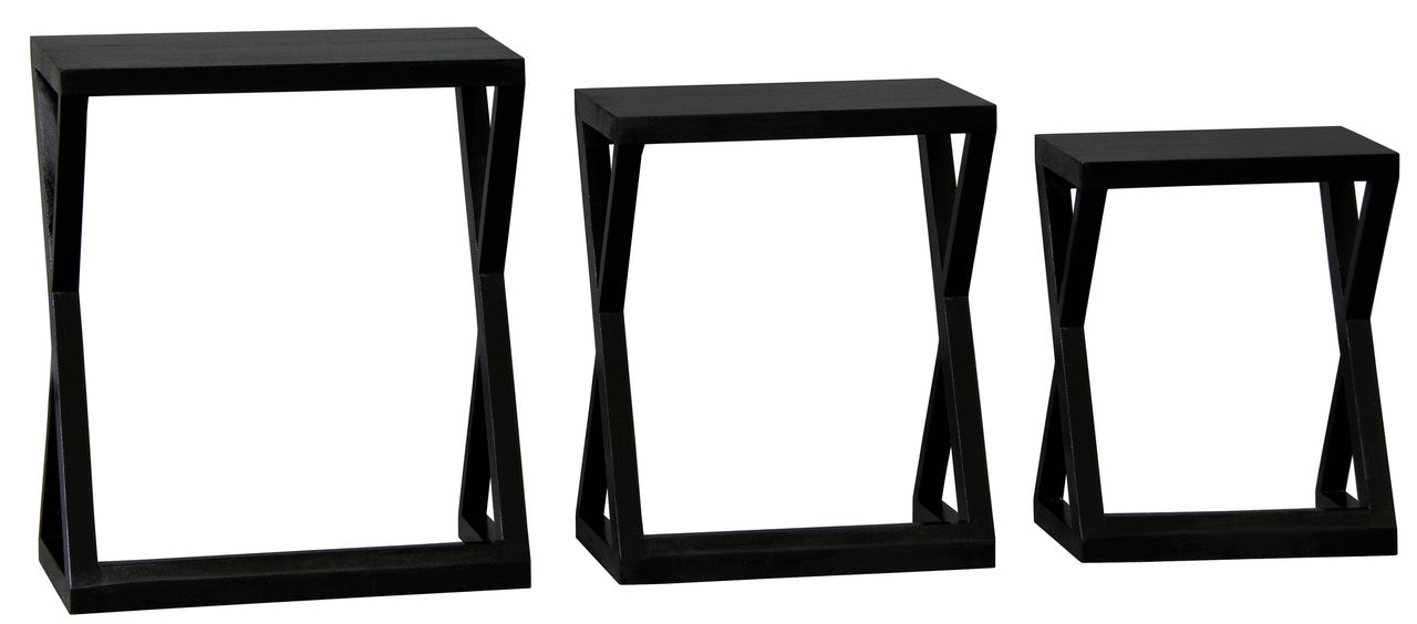 Manhattan Nest of Tables - Set of 3 (Black) V199-NT300ZB