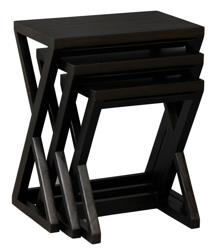 Manhattan Nest of Tables - Set of 3 (Chocolate) V199-NT300ZC