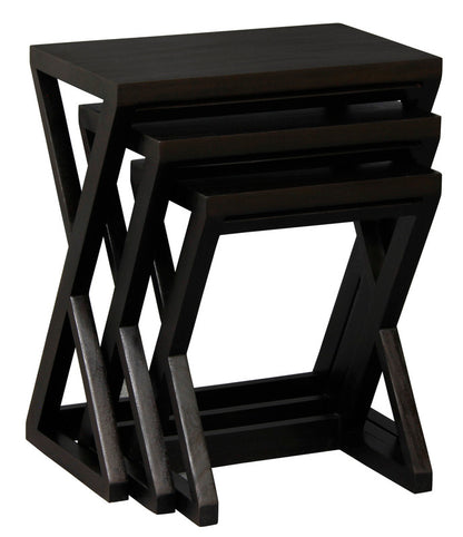 Manhattan Nest of Tables - Set of 3 (Chocolate) V199-NT300ZC