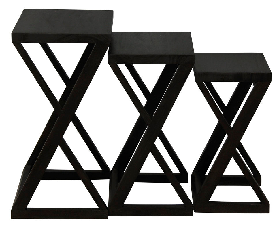Manhattan Nest of Tables - Set of 3 (Chocolate) V199-NT300ZC
