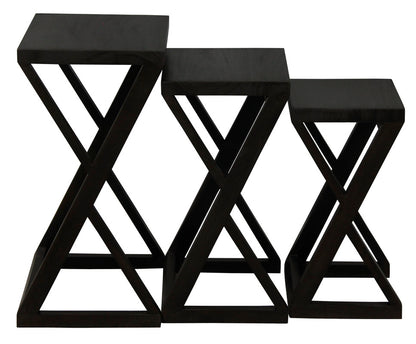 Manhattan Nest of Tables - Set of 3 (Chocolate) V199-NT300ZC