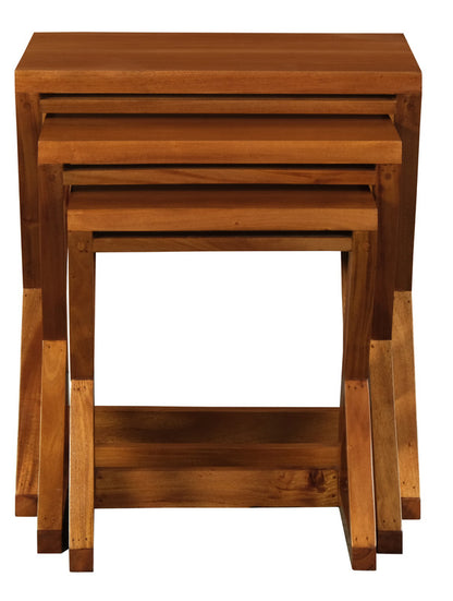 Manhattan Nest of Tables - Set of 3 (Light Pecan) V199-NT300ZLP