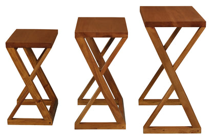 Manhattan Nest of Tables - Set of 3 (Light Pecan) V199-NT300ZLP