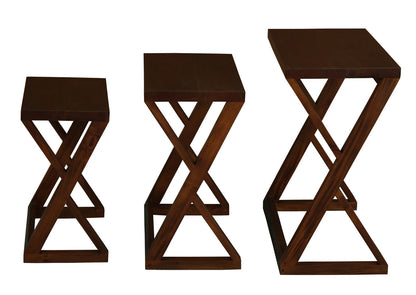 Manhattan Nest of Tables - Set of 3 (Mahogany) V199-NT300ZM