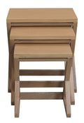 Manhattan Solid Mindi Timber Nest of Tables - Set of 3 (Natural) V199-NT300ZMDNI
