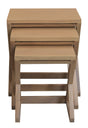 Manhattan Solid Mindi Timber Nest of Tables - Set of 3 (Natural) V199-NT300ZMDNI