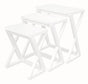 Manhattan Solid Mahogany Timber Nest of Tables - Set of 3 (White) V199-NT300ZWH
