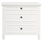 Beau 3 Drawer Solid White Cedar Turn Leg Dresser (White) V199-SB003TLMHWH