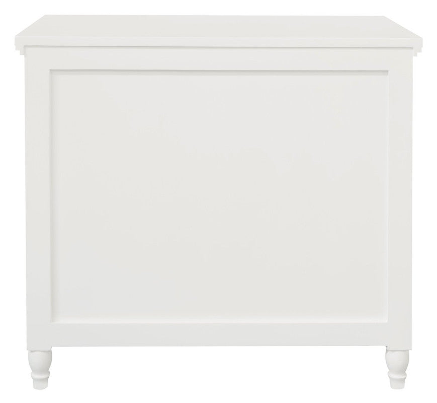 Beau 3 Drawer Solid White Cedar Turn Leg Dresser (White) V199-SB003TLMHWH