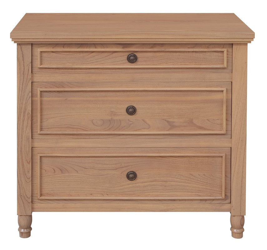 Beau 3 Drawer Solid White Cedar Turn Leg Dresser (Natural) V199-SB003TLNI