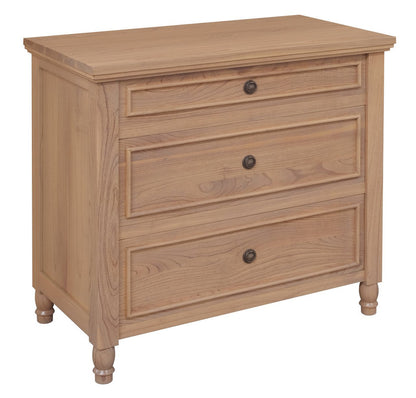 Beau 3 Drawer Solid White Cedar Turn Leg Dresser (Natural) V199-SB003TLNI