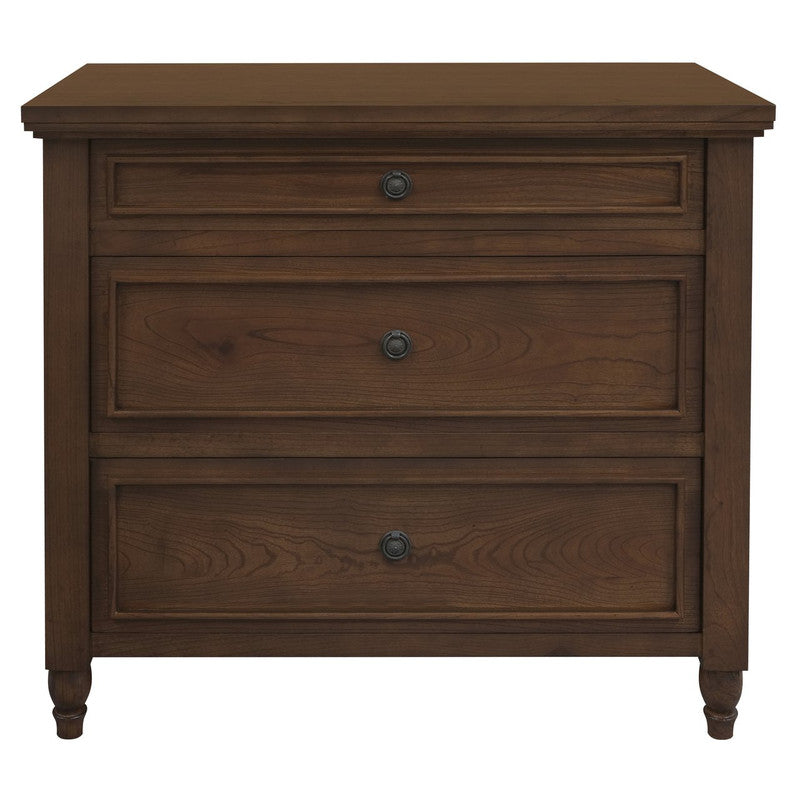 Beau 3 Drawer Solid White Cedar Turn Leg Dresser (Walnut) V199-SB003TLWN