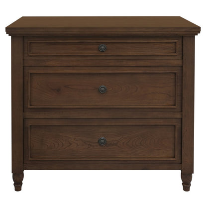 Beau 3 Drawer Solid White Cedar Turn Leg Dresser (Walnut) V199-SB003TLWN