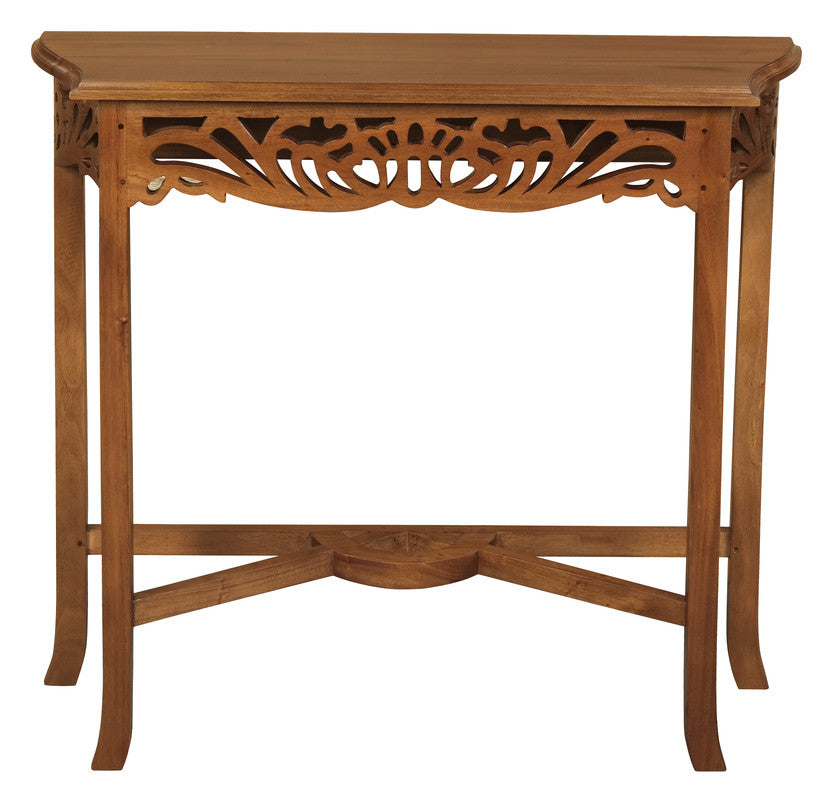 Jepara Carved Sofa Table (Light Pecan) V199-ST000CVLP