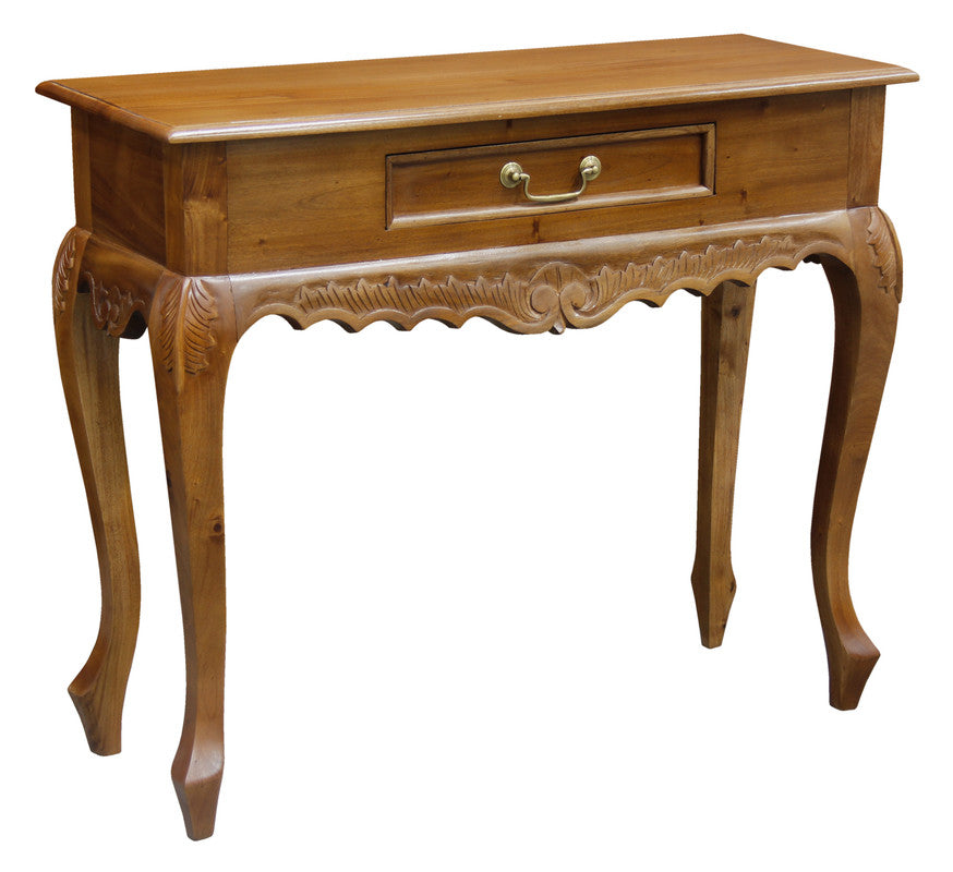 Jepara 1 Drawer Carved Sofa/Hall Table (Light Pecan) V199-ST001CVLP