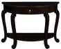 Emilie Cabriole Leg 1 Drawer Half Round Entry Table - Chocolate V199-ST001HRCLC
