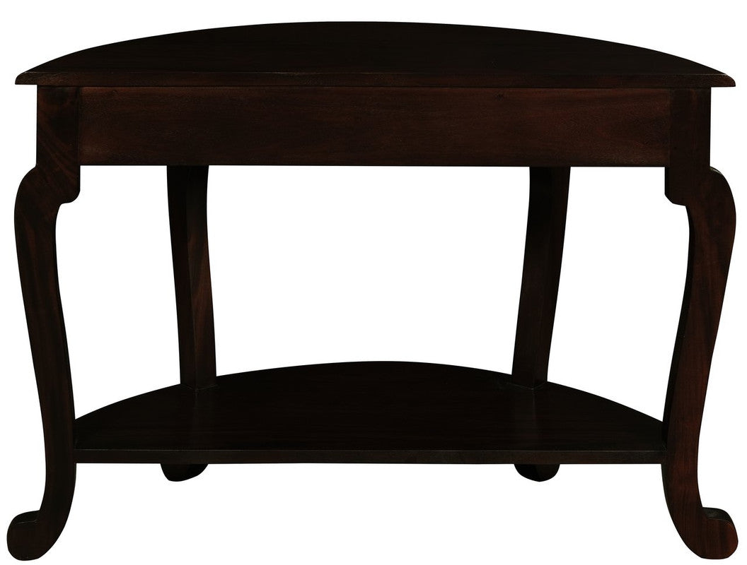 Emilie Cabriole Leg 1 Drawer Half Round Entry Table - Chocolate V199-ST001HRCLC